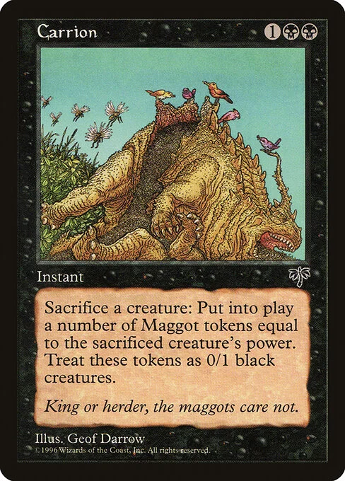 Carrion, carta Magic di tipo Instant illustrata da Geofrey Darrow