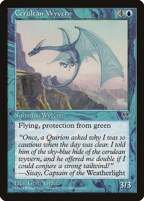 Cerulean Wyvern, carta Magic di tipo Creature — Drake illustrata da Gerry Grace
