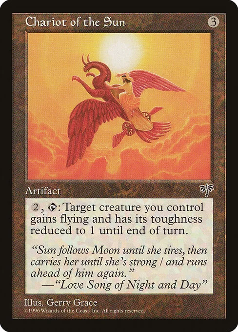 Chariot of the Sun, carta Magic di tipo Artifact illustrata da Gerry Grace