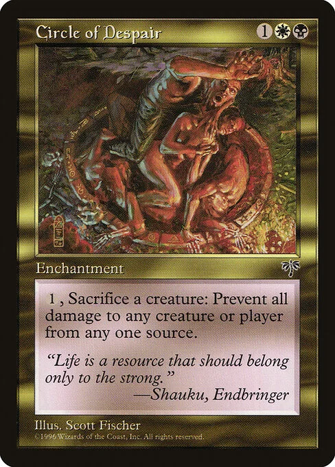 Circle of Despair, carta Magic di tipo Enchantment illustrata da Scott M. Fischer