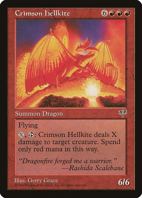 Crimson Hellkite, carta Magic di tipo Creature — Dragon illustrata da Gerry Grace