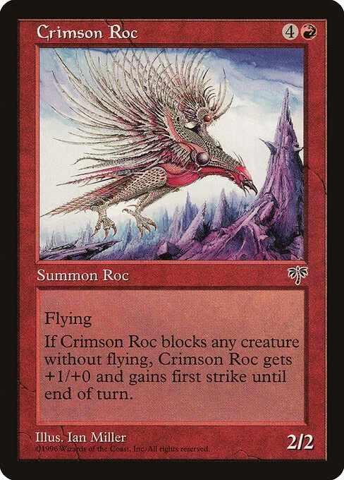 Crimson Roc, carta Magic di tipo Creature — Bird illustrata da Ian Miller