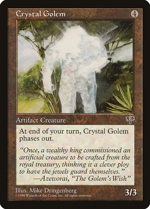 Crystal Golem, carta Magic di tipo Artifact Creature — Golem illustrata da Mike Dringenberg