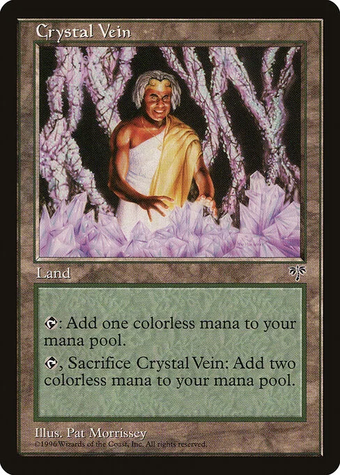 Crystal Vein, carta Magic di tipo Land illustrata da Pat Lewis
