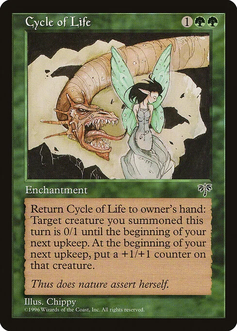 Cycle of Life, carta Magic di tipo Enchantment illustrata da Chippy