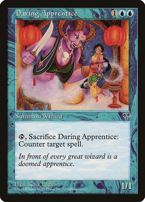 Daring Apprentice, carta Magic di tipo Creature — Human Wizard illustrata da Kaja Foglio