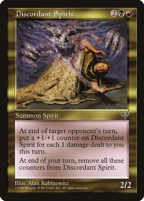 Discordant Spirit, carta Magic di tipo Creature — Spirit illustrata da Alan Rabinowitz