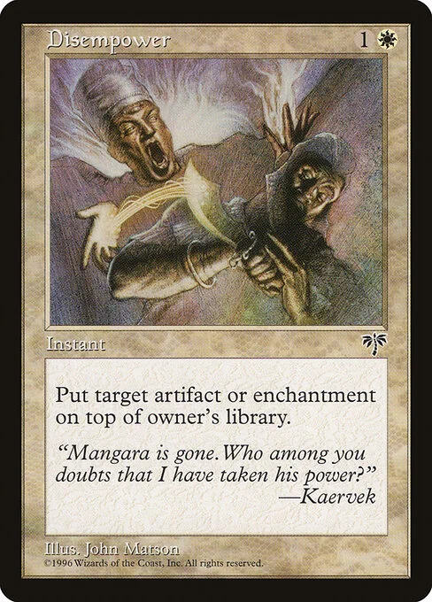 Disempower, carta Magic di tipo Instant illustrata da John Matson