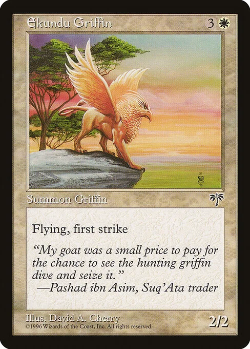 Ekundu Griffin, carta Magic di tipo Creature — Griffin illustrata da David A. Cherry