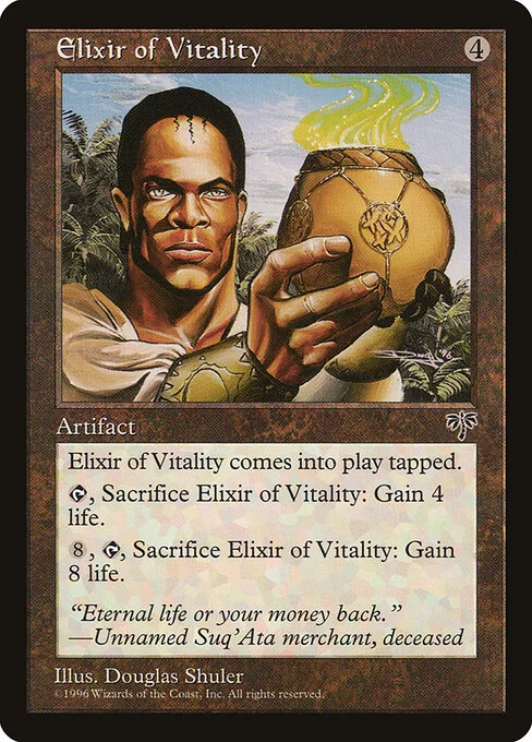 Elixir of Vitality, carta Magic di tipo Artifact illustrata da Douglas Shuler