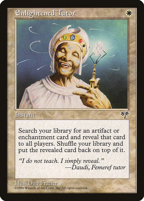 Enlightened Tutor, carta Magic di tipo Instant illustrata da Dan Frazier