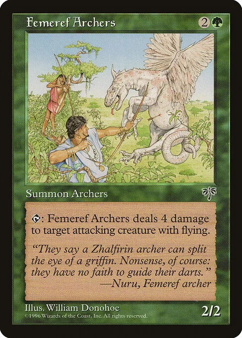 Femeref Archers, carta Magic di tipo Creature — Human Archer illustrata da William Donohoe