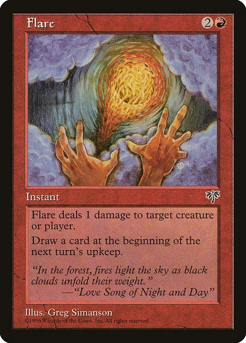 Flare, carta Magic di tipo Instant illustrata da Greg Simanson