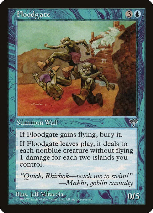 Floodgate, carta Magic di tipo Creature — Wall illustrata da Jeff Miracola