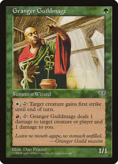 Granger Guildmage, carta Magic di tipo Creature — Human Wizard illustrata da Dan Frazier