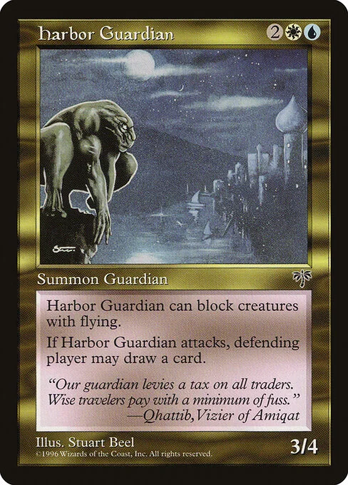 Harbor Guardian, carta Magic di tipo Creature — Gargoyle illustrata da Stuart Beel