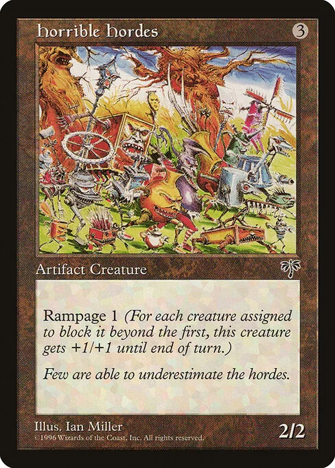 Horrible Hordes, carta Magic di tipo Artifact Creature — Spirit illustrata da Ian Miller
