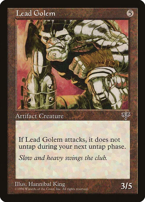 Lead Golem, carta Magic di tipo Artifact Creature — Golem illustrata da Hannibal King
