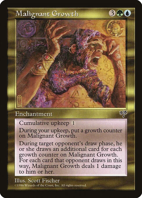 Malignant Growth, carta Magic di tipo Enchantment illustrata da Scott M. Fischer