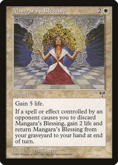 Mangara's Blessing, carta Magic di tipo Instant illustrata da David A. Cherry