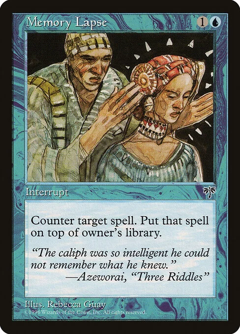 Memory Lapse, carta Magic di tipo Instant illustrata da Rebecca Guay
