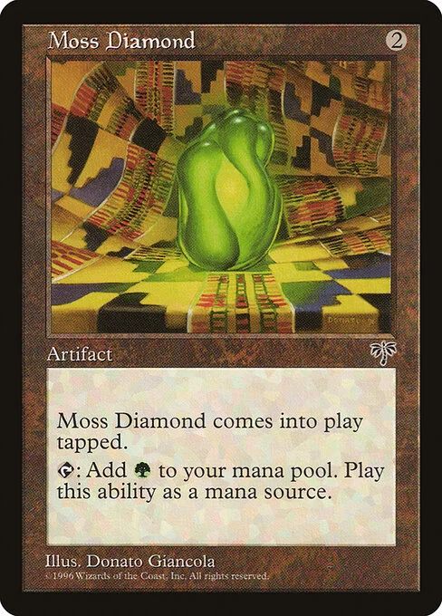 Moss Diamond, carta Magic di tipo Artifact illustrata da Donato Giancola