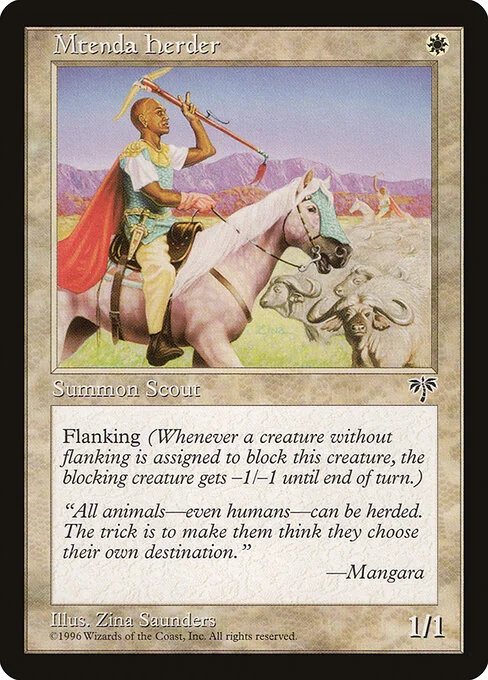 Mtenda Herder, carta Magic di tipo Creature — Human Scout illustrata da Zina Saunders