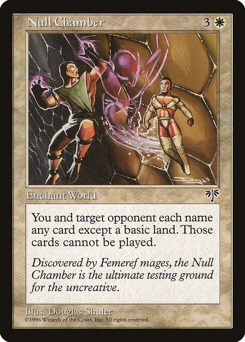 Null Chamber, carta Magic di tipo World Enchantment illustrata da Douglas Shuler