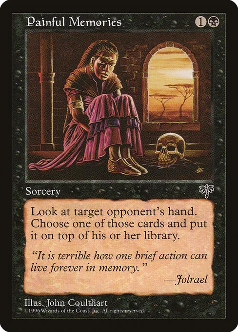 Painful Memories, carta Magic di tipo Sorcery illustrata da John Coulthart