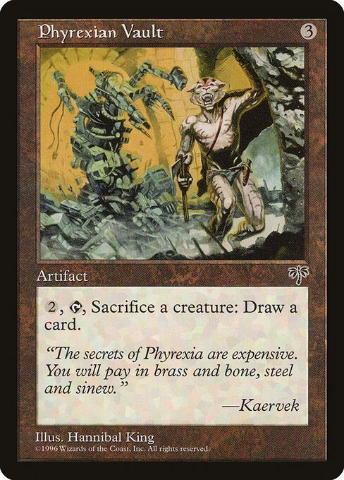 Phyrexian Vault, carta Magic di tipo Artifact illustrata da Hannibal King