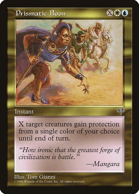 Prismatic Boon, carta Magic di tipo Instant illustrata da Thomas Gianni