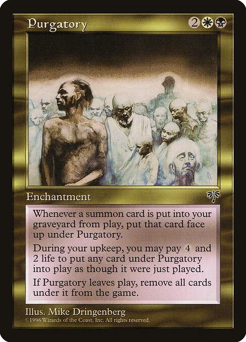 Purgatory, carta Magic di tipo Enchantment illustrata da Mike Dringenberg