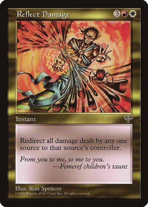 Reflect Damage, carta Magic di tipo Instant illustrata da Ron Spencer
