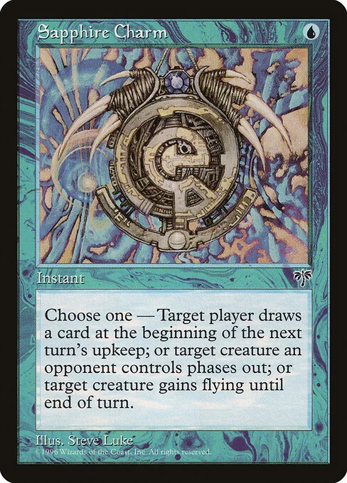 Sapphire Charm, carta Magic di tipo Instant illustrata da Steve Luke