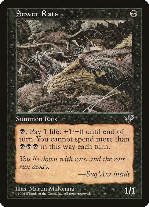 Sewer Rats, carta Magic di tipo Creature — Rat illustrata da Martin McKenna
