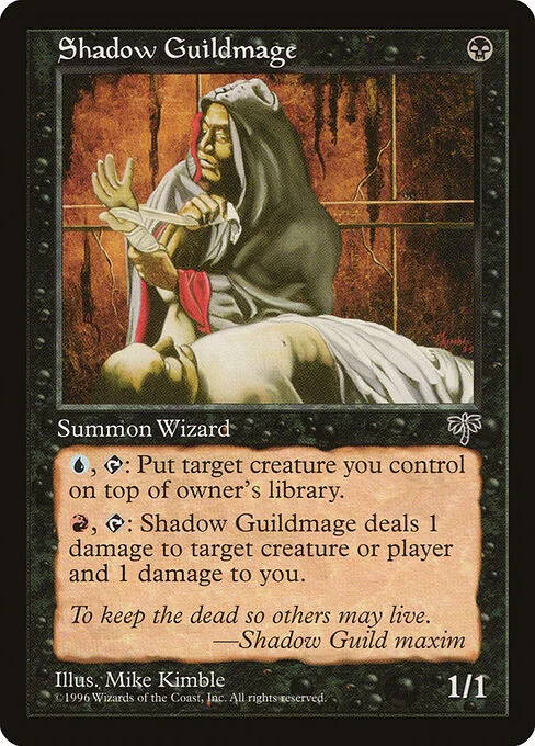 Shadow Guildmage, carta Magic di tipo Creature — Human Wizard illustrata da Mike Kimble