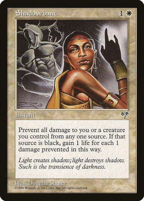 Shadowbane, carta Magic di tipo Instant illustrata da Douglas Shuler