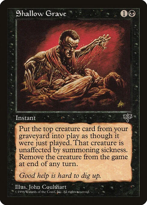 Shallow Grave, carta Magic di tipo Instant illustrata da John Coulthart
