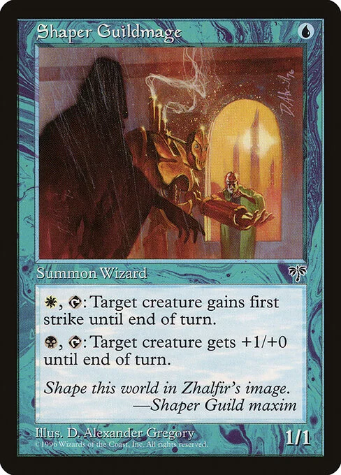 Shaper Guildmage, carta Magic di tipo Creature — Human Wizard illustrata da D. Alexander Gregory