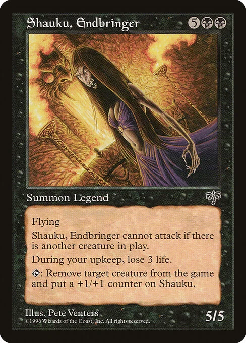 Shauku, Endbringer, carta Magic di tipo Legendary Creature — Vampire illustrata da Pete Venters