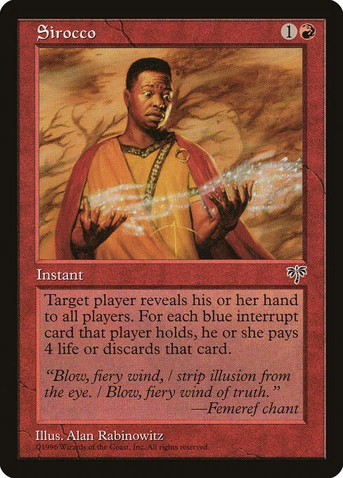 Sirocco, carta Magic di tipo Instant illustrata da Alan Rabinowitz