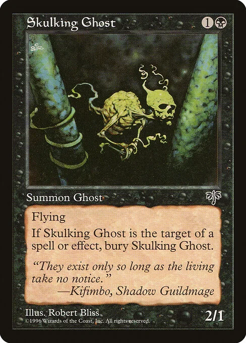 Skulking Ghost, carta Magic di tipo Creature — Spirit illustrata da Robert Bliss