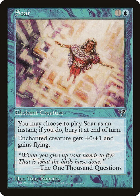 Soar, carta Magic di tipo Enchantment — Aura illustrata da Tony Roberts