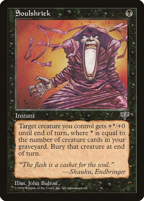 Soulshriek, carta Magic di tipo Instant illustrata da John Bolton