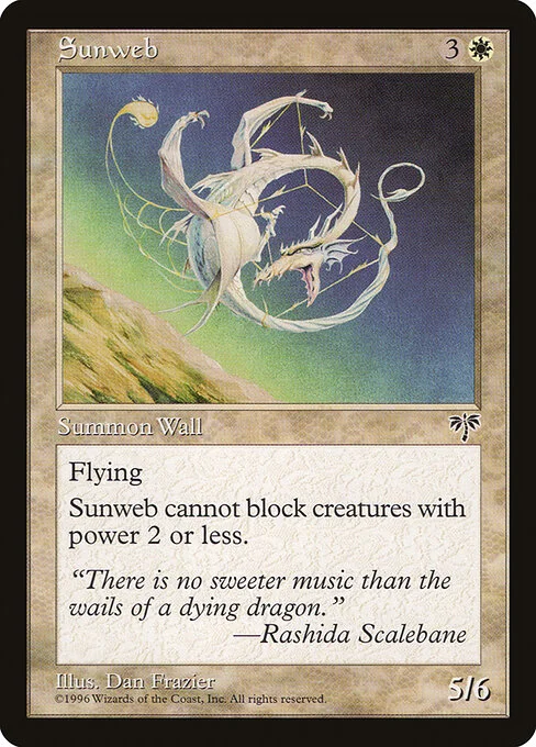 Sunweb, carta Magic di tipo Creature — Wall illustrata da Dan Frazier
