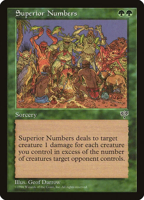 Superior Numbers, carta Magic di tipo Sorcery illustrata da Geofrey Darrow