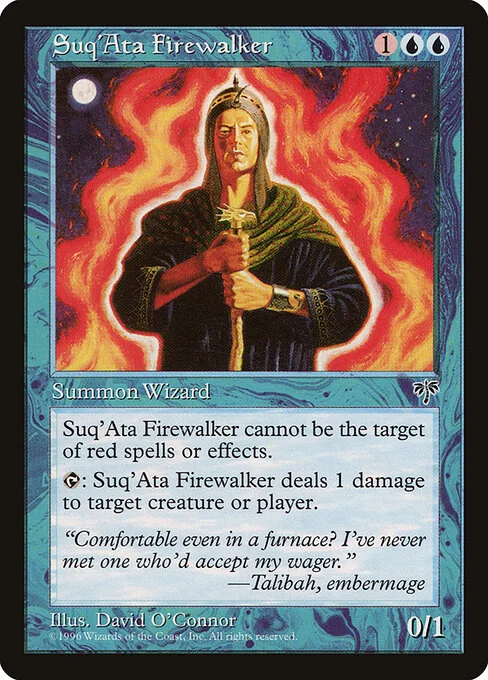 Suq'Ata Firewalker, carta Magic di tipo Creature — Human Wizard illustrata da David O'Connor