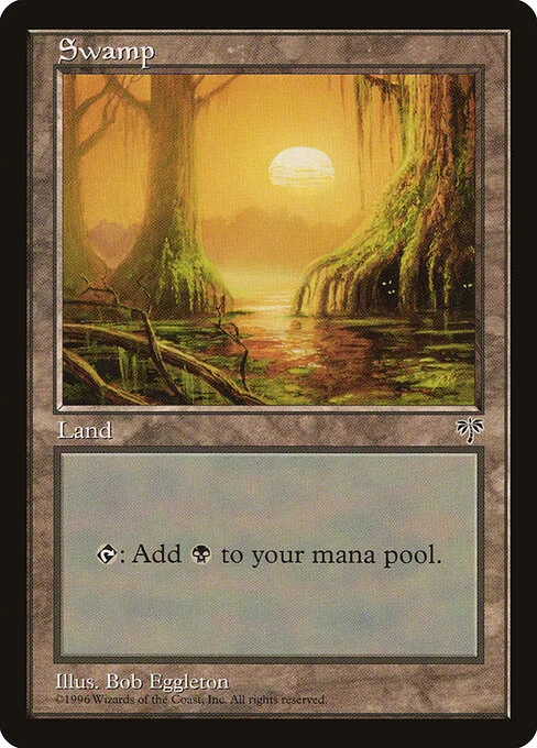 Swamp, carta Magic di tipo Basic Land — Swamp illustrata da Bob Eggleton