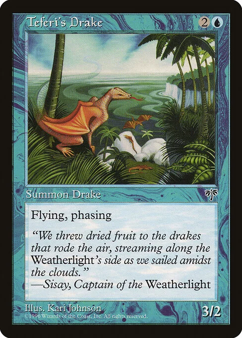 Teferi's Drake, carta Magic di tipo Creature — Drake illustrata da Kari Johnson
