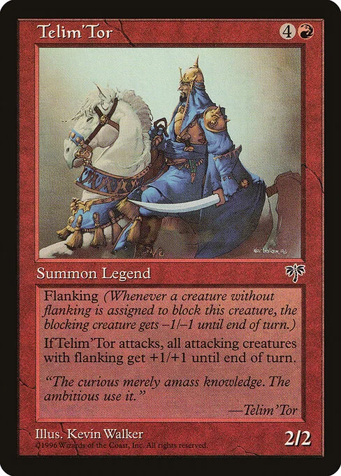 Telim'Tor, carta Magic di tipo Legendary Creature — Human Knight illustrata da Kev Walker